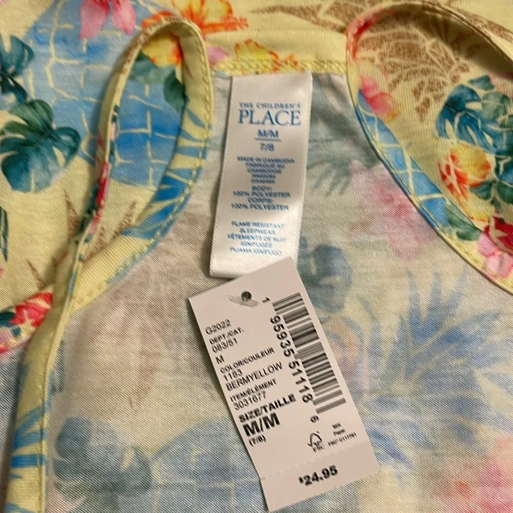 The Children’s Place -Hawaiian floral print spaghetti strap dress - youth M/M